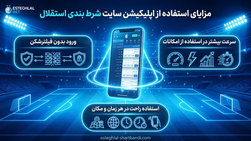 مزایای استفاده از اپلیکیشن سایت شرط بندی استقلال